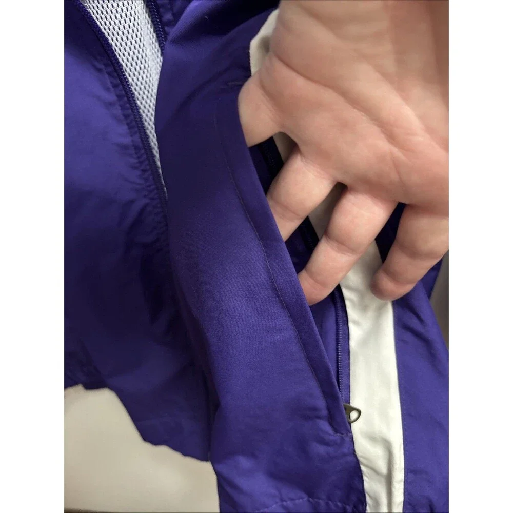 Nike Men Purple LT Active Windbreaker Jacket Woman Full-Zip Preown Chest 52